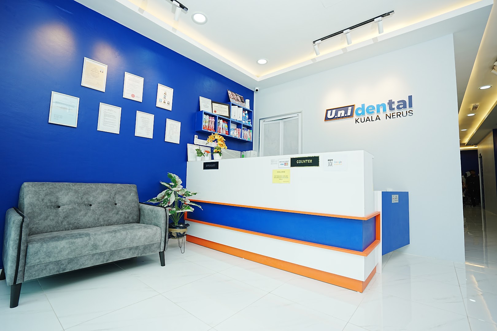 Klinik Pergigian U.N.I dental Kuala Nerus Gong Badak (3D Xray, Braces, Buang Gigi Bongsu, Gigi Palsu, Crown & Bridges) — dental clinic in Malaysia